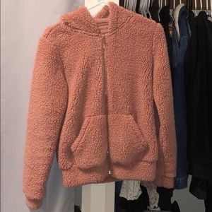 Pink fluffy jacket